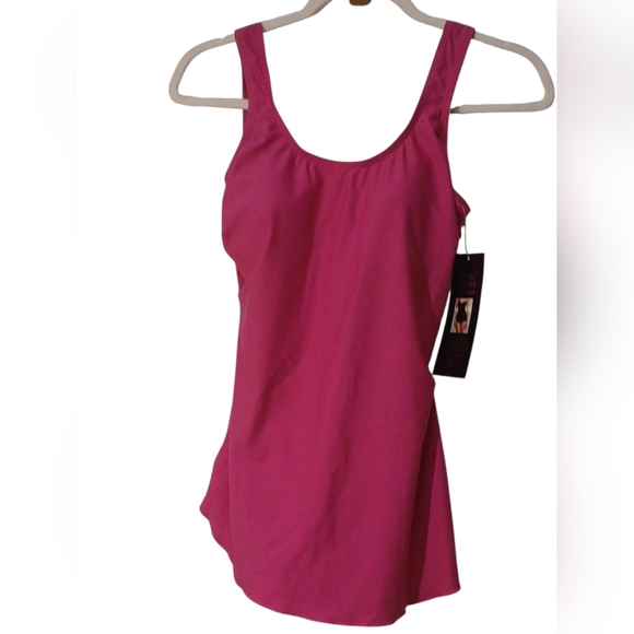 Shore Shapes - NWT, Style # 221-188 Size 10, Pink One Piece Swimsuit, Power-Mesh - Picture 1 of 7